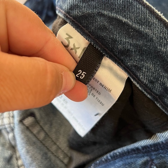 3x1 Higher Ground W3 Gusset Elvia Flare Leg Raw Crop Jeans - Picture 5 of 9